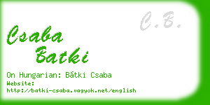 csaba batki business card